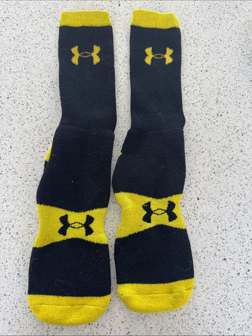 Under Armour Bat Man Black and Yellow Athletic Socks